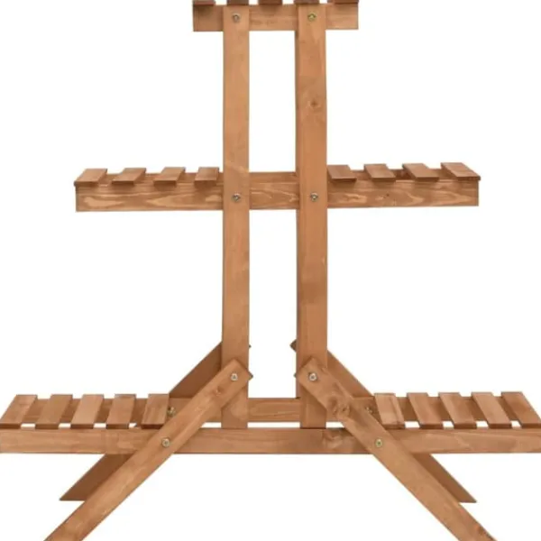 Växtställ - Living Växtställ 83x25x83 cm granträ