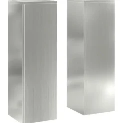 vidaXL Växtställ 2 pcs Silver 24 x 24 x 75 cm Galvaniserat stål