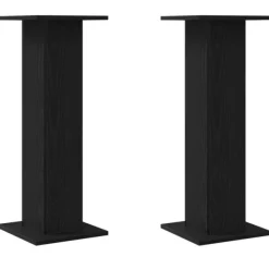 vidaXL Växtställ 2 pcs Svart Ek 30 x 30 x 80 cm Konstruerat trä