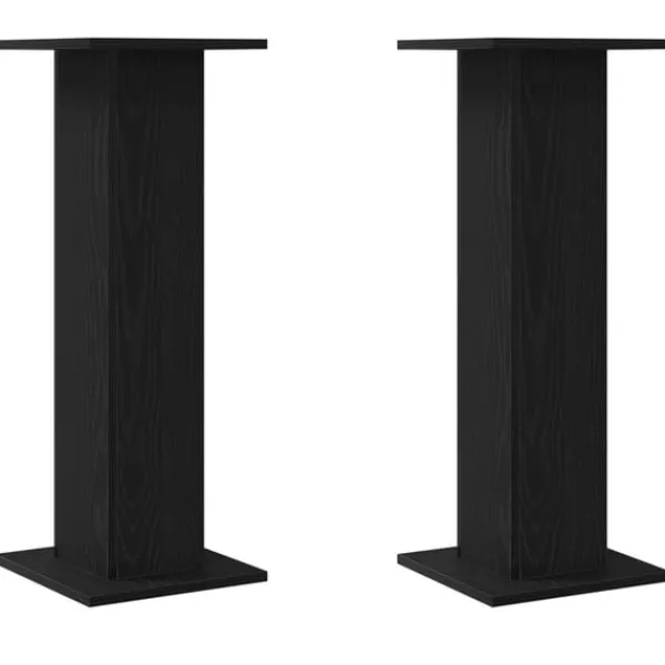 vidaXL Växtställ 2 pcs Svart Ek 30 x 30 x 80 cm Konstruerat trä