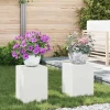 Clearance Växtställ 2 pcs Vit 24 x 24 x 35 cm Stål Växtställ