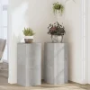 Växtställ 2 st betonggrå 30x30x70 cm konstruerat trä Växtställ