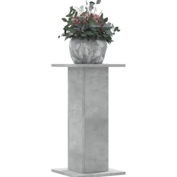 Hot Växtställ 2 st betonggrå 30x30x60 cm konstruerat trä Växtställ