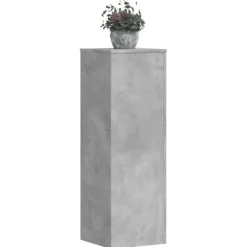 vidaXL Växtställ 2 st betonggrå 33x33x100 cm konstruerat trä