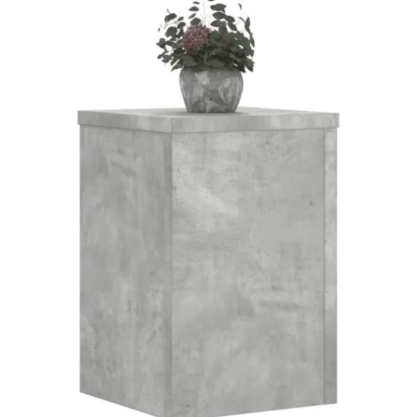Sale Växtställ 2 st betonggrå 25x25x35 cm konstruerat trä Växtställ