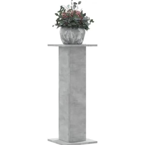 Sale Växtställ 2 st betonggrå 30x30x80 cm konstruerat trä Växtställ