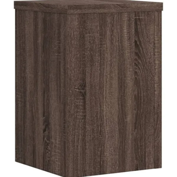 Clearance Växtställ 2 st brun ek 25x25x35 cm konstruerat trä Växtställ
