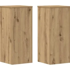 Outlet Växtställ 2 st ek 30x30x70 cm konstruerat trä Växtställ