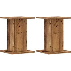Clearance Växtställ 2 st åldrat trä 30x30x40 cm konstruerat trä Växtställ