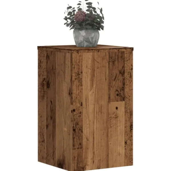 Sale Växtställ 2 st åldrat trä 30x30x50 cm konstruerat trä Växtställ
