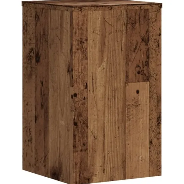 Sale Växtställ 2 st åldrat trä 30x30x50 cm konstruerat trä Växtställ
