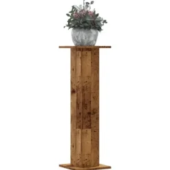 vidaXL Växtställ 2 st åldrat trä 30x30x95 cm konstruerat trä