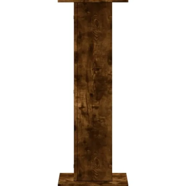 Växtställ 2 st rökfärgad ek i konstruerat trä - Stabilt och hållbart | Storlek: 30x30x80 cm
