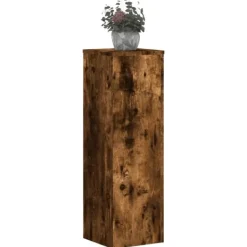 vidaXL Växtställ 2 st rökfärgad ek 25x25x80 cm konstruerat trä