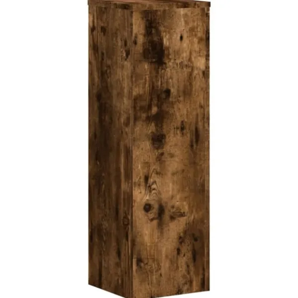 vidaXL Växtställ 2 st rökfärgad ek 25x25x80 cm konstruerat trä