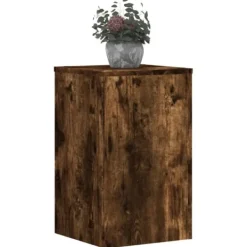 vidaXL Växtställ 2 st rökfärgad ek 30x30x50 cm konstruerat trä
