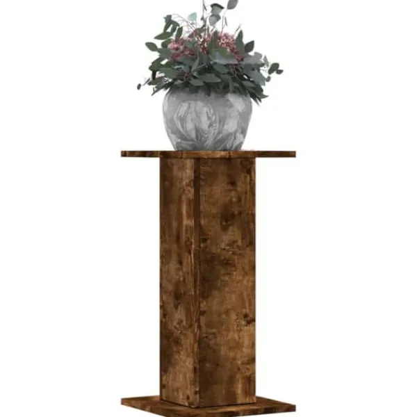 vidaXL Växtställ 2 st rökfärgad ek 30x30x60 cm konstruerat trä