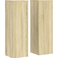 Sale Växtställ 2 st sonoma ek 25x25x80 cm konstruerat trä Växtställ