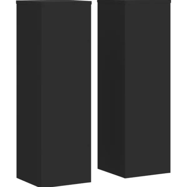 Sale Växtställ 2 st svart 25x25x80 cm konstruerat trä Växtställ