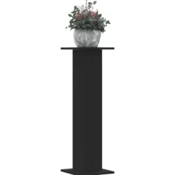 Clearance Växtställ 2 st svart 30x30x95 cm konstruerat trä Växtställ