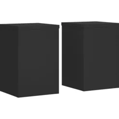 vidaXL Växtställ 2 st svart 20x20x30 cm konstruerat trä