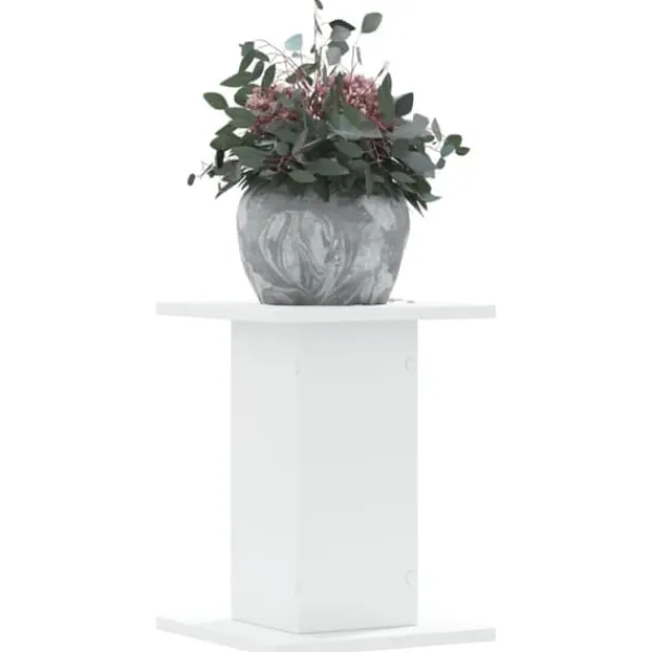 New Växtställ 2 st vit 30x30x40 cm konstruerat trä Växtställ