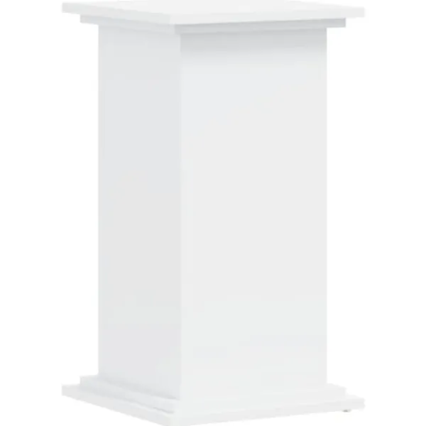Växtställ av konstruerat trä - Stabilt och stilrent | Storlek: 33x33x60 cm | Färg: Vit