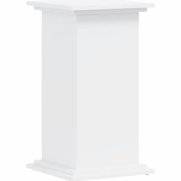 Växtställ av konstruerat trä - Stabilt och stilrent | Storlek: 33x33x60 cm | Färg: Vit