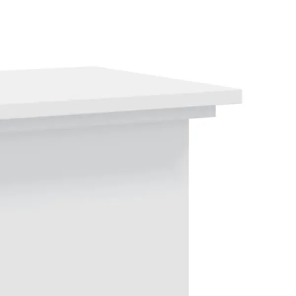 Växtställ av konstruerat trä - Stabilt och stilrent | Storlek: 33x33x60 cm | Färg: Vit