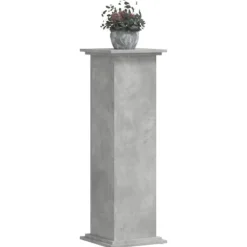 Clearance Växtställ betonggrå 33x33x100 cm konstruerat trä Växtställ