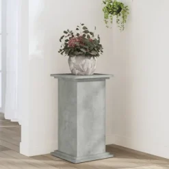 vidaXL Växtställ betonggrå 33x33x60 cm konstruerat trä