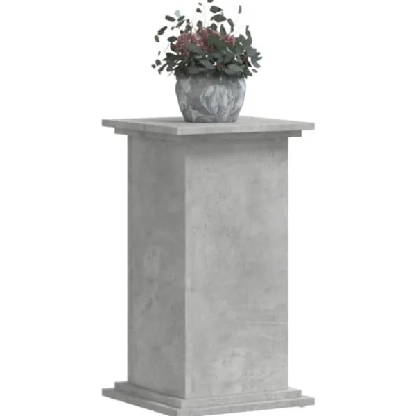 Hot Växtställ i betonggrå färg - Stabilt och modernt designat i konstruerat trä | Storlek: 33x33x60 cm Växtställ