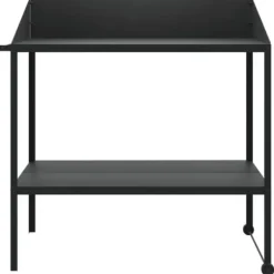New Växtställ i galvaniserat stål - Robusta två-nivåer med hjul | Färg: Antracit | Storlek: 100x54,5x100 cm Växtställ