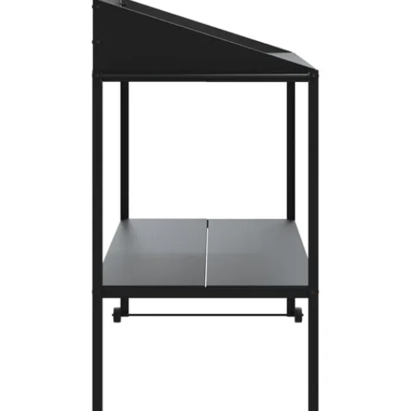 New Växtställ i galvaniserat stål - Robusta två-nivåer med hjul | Färg: Antracit | Storlek: 100x54,5x100 cm Växtställ