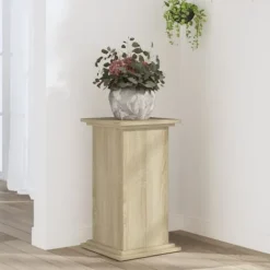 Växtställ i konstruerat trä - Tidlös design | Färg: Sonoma-ek | Storlek: 33x33x60 cm