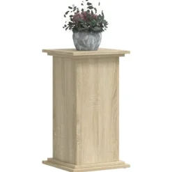 Växtställ i konstruerat trä - Tidlös design | Färg: Sonoma-ek | Storlek: 33x33x60 cm