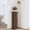 Sale Växtställ i konstruerat trä - Tidlös design | Färg: Brun ek | Storlek: 33x33x100 cm Växtställ
