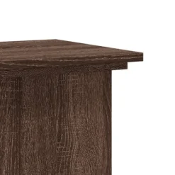 Sale Växtställ i konstruerat trä - Tidlös design | Färg: Brun ek | Storlek: 33x33x100 cm Växtställ