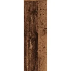 Växtställ i konstruerat trä - Stabil och tidlös design | Storlek: 33x33x100 cm | Färg: Åldrat trä