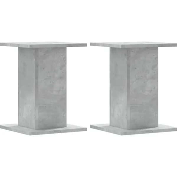 Discount Växtställ i konstruerat trä 2-pack - Stabilt och hållbart | Färg: Betonggrå | Storlek: 30x30x40 cm Växtställ