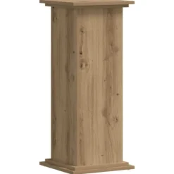 Växtställ i konstruerat trä - Stabilt och hållbart | Storlek: 33x33x80 cm | Färg: Ek