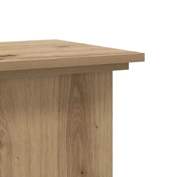 Växtställ i konstruerat trä - Stabilt och hållbart | Storlek: 33x33x80 cm | Färg: Ek