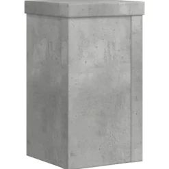 New Växtställ i konstruerat trä - 2 stycken | Färg: Betonggrå | Storlek: 10x10x18 cm Växtställ