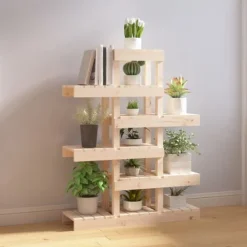 Hot Växtställ i massiv furu - Trähylla för växter | Storlek: 85x25x109,5 cm Växtställ
