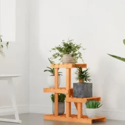 Clearance Växtställ i massivt granträ - Slitstarkt och stilrent för växter | Storlek: 58x25x51 cm Växtställ