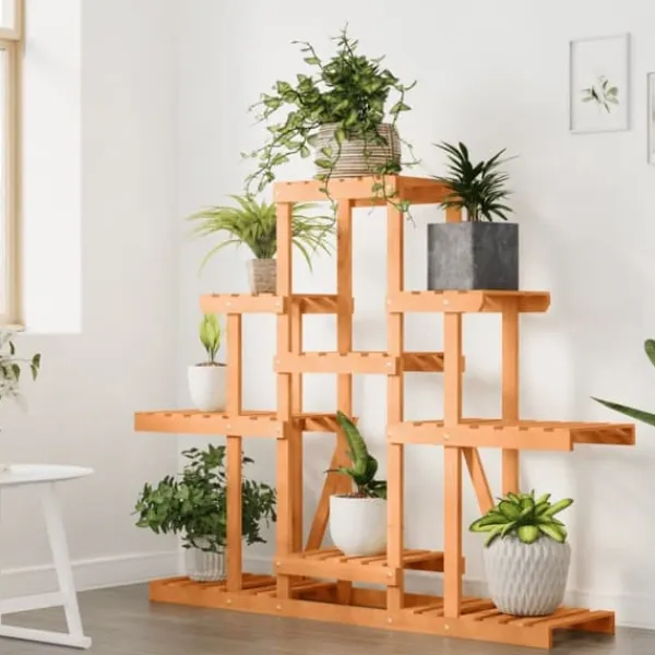 Växtställ i massivt granträ – Perfekt för dekoration | Storlek: 110x25x96 cm