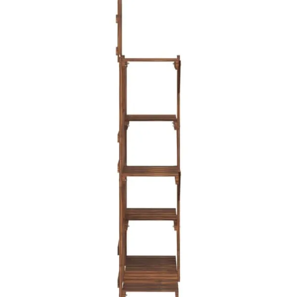 Växtställ i massivt granträ - Hållbart och elegant design | Storlek: 60x25x130 cm | Färg: Naturlig träfärg Växtställ