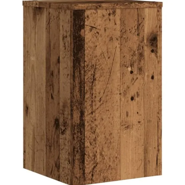 Växtställ i 2-pack av konstruerat trä - Stabil och modern design | Storlek: 30x30x50 cm | Färg: Åldrat trä