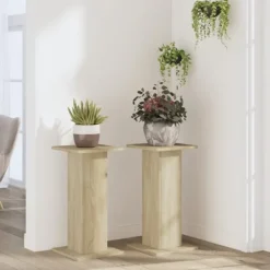 Växtställ i sonoma-ek - 2 stycken | Storlek: 30x30x60 cm | Material: Konstruerat trä