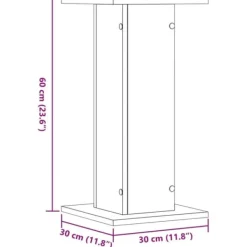Växtställ i sonoma-ek - 2 stycken | Storlek: 30x30x60 cm | Material: Konstruerat trä
